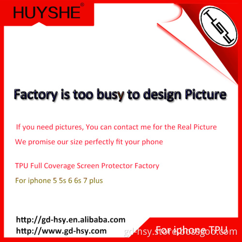 HUYSHE TPU Nano anti shock full cover screen protector for iphone 5 5s 5c TPU film for iphone5s